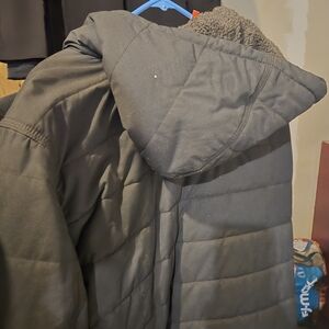 Womans Carhartr Hooded Quilted Jacket - Black